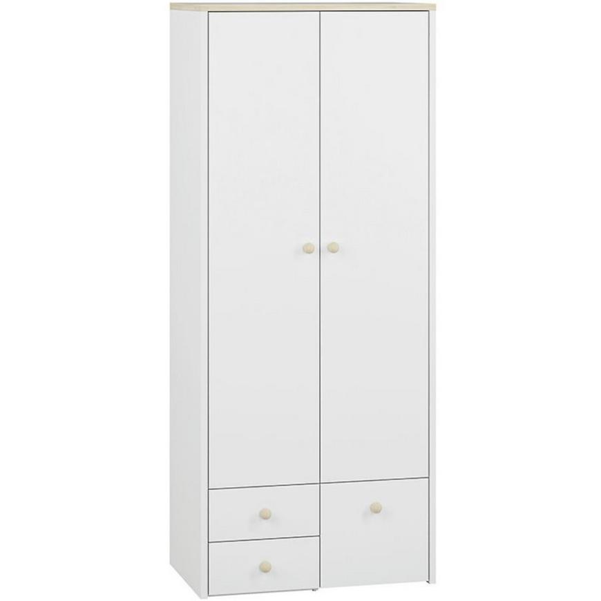 Skříň Elmo 80cm Bílá/Buk Fjord BAUMAX