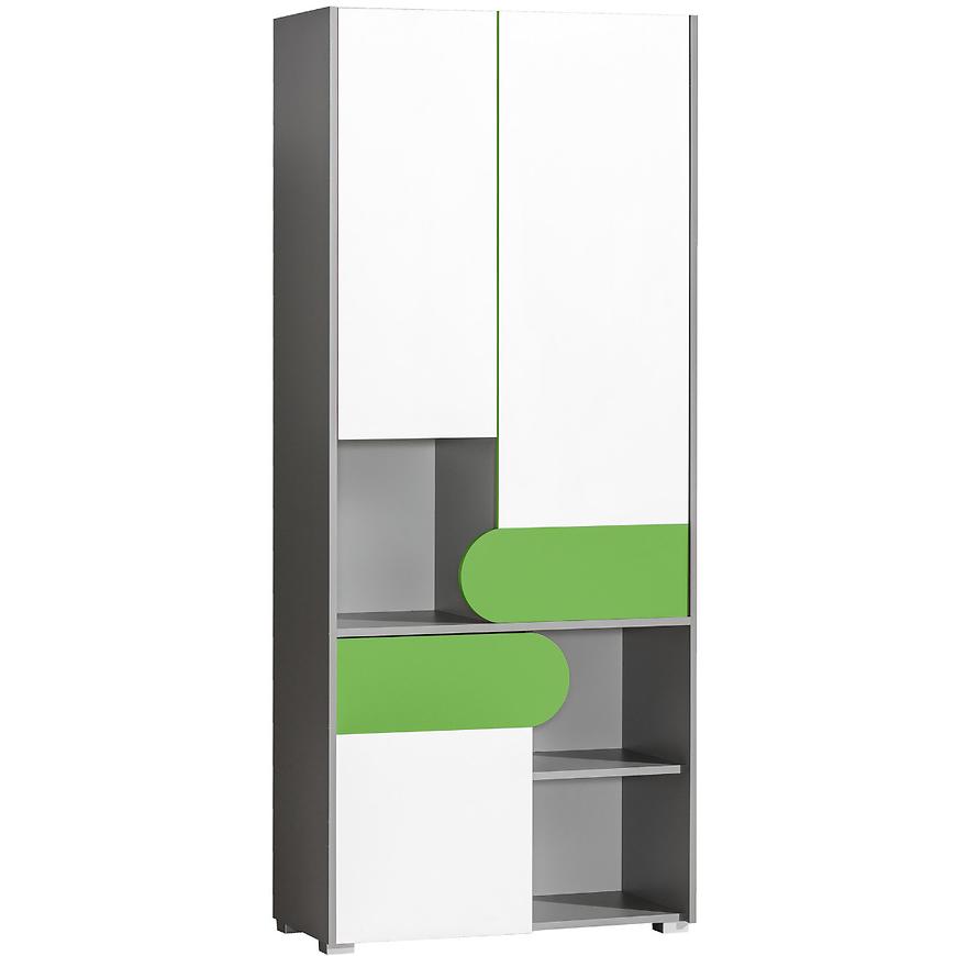 Skřín Futuro 80cm Zelený/Bílý/Grafit BAUMAX