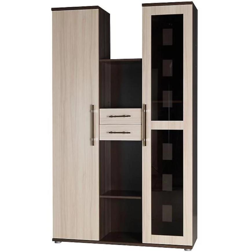 Skříň Inez 121 cm s vitrínou