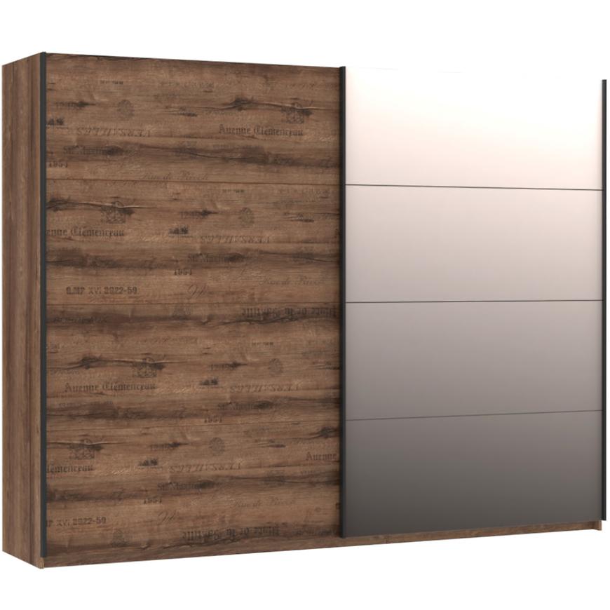 Skříň Jacky 270cm Dub Ušlechtilý / Černá BAUMAX