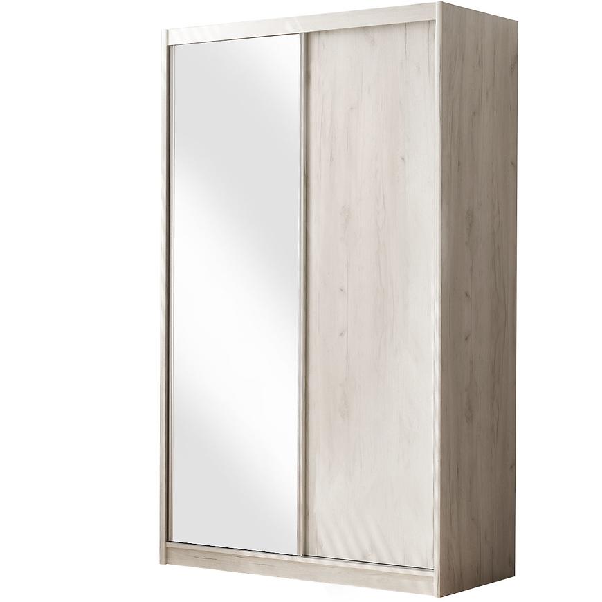 Skříň Karol 143cm Zrcadlo Dub Kraft Bílá BAUMAX