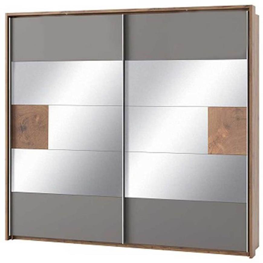 Skříň Livorno 215 cm Dub Wotan/Seda BAUMAX