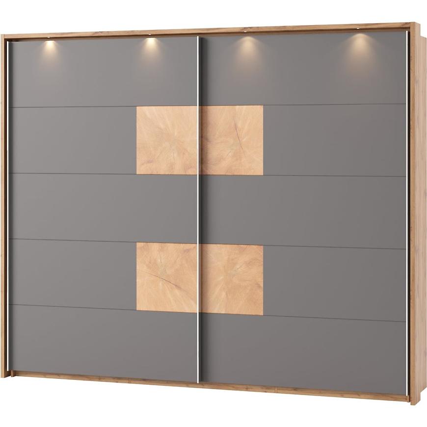 Skříň Livorno 270 cm Dub Wotan/Seda BAUMAX