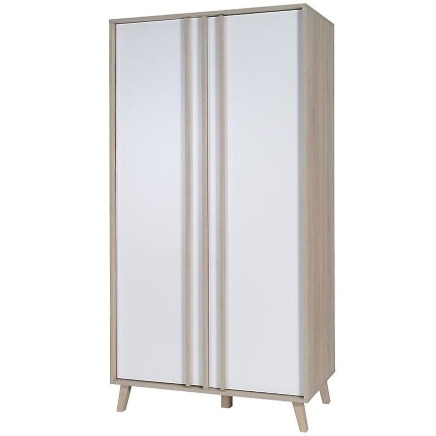 Skříň Malmo 100 cm Dub Sonoma/Bílá BAUMAX