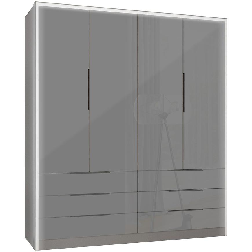Skříň Rize 207cm Šedá/Šedá Lesk BAUMAX