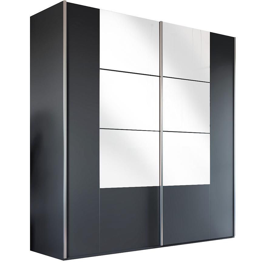 Skříň Santiago 200cm Grafitová/Zrcadlo BAUMAX