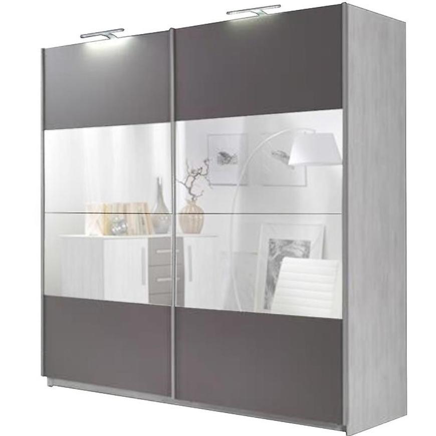 Skříň Se Zrcadlem Dione 225 cm San Remo/Šedá BAUMAX