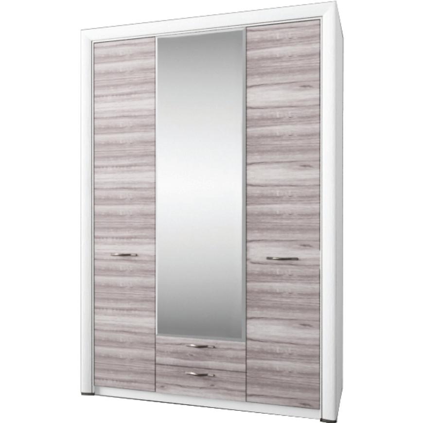 Skříň Se Zrcadlem Olivia 136cm Krém / Dub Ancona BAUMAX