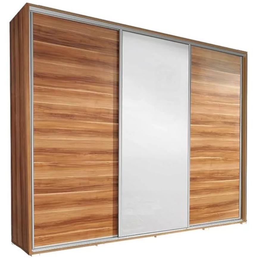 Skříň Se Zrcadlem Silver 255cm Švestka BAUMAX