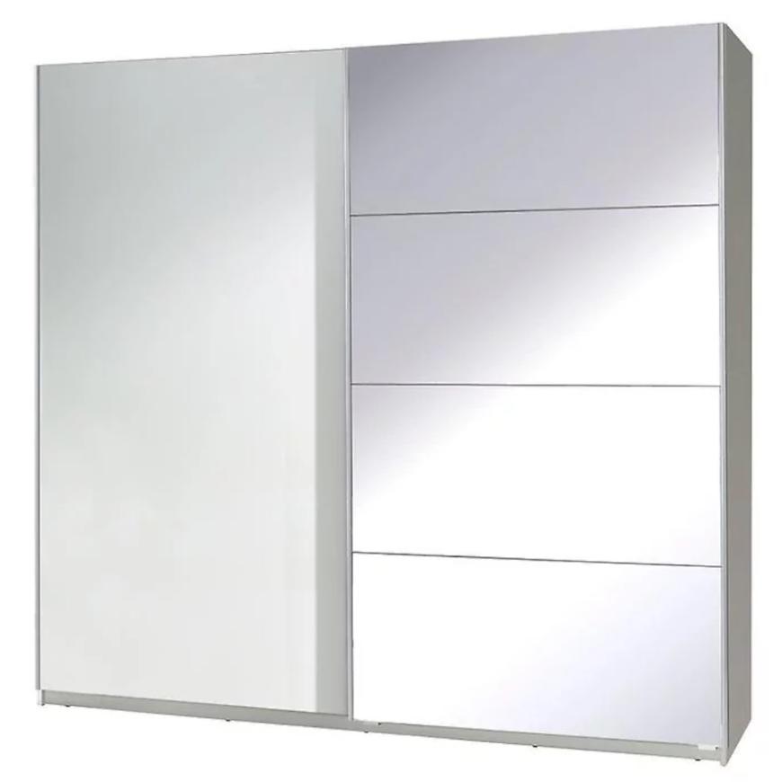 Skříň Se Zrcadlem Twister 3 225cm Bílá BAUMAX