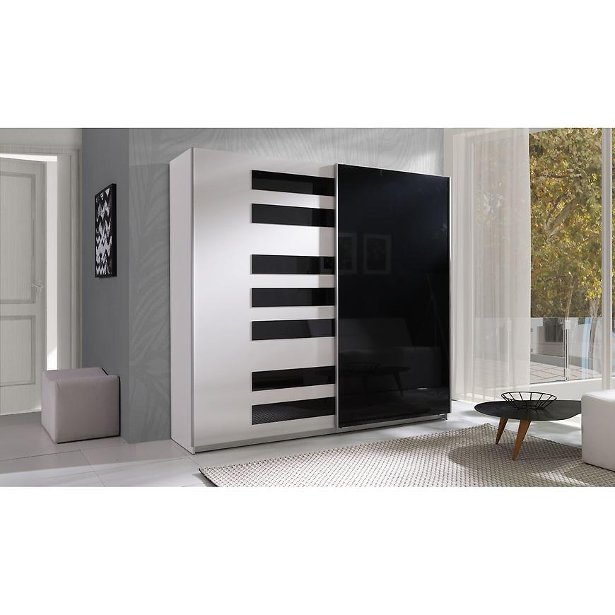 Skříň Twister 4 225 cm Bílý/Černá BAUMAX