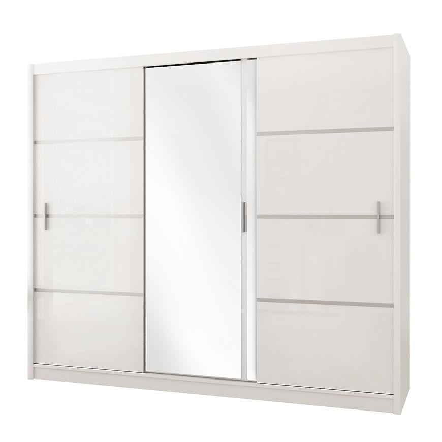Skříň Vista 250cm Bílá/Zrcadlo BAUMAX