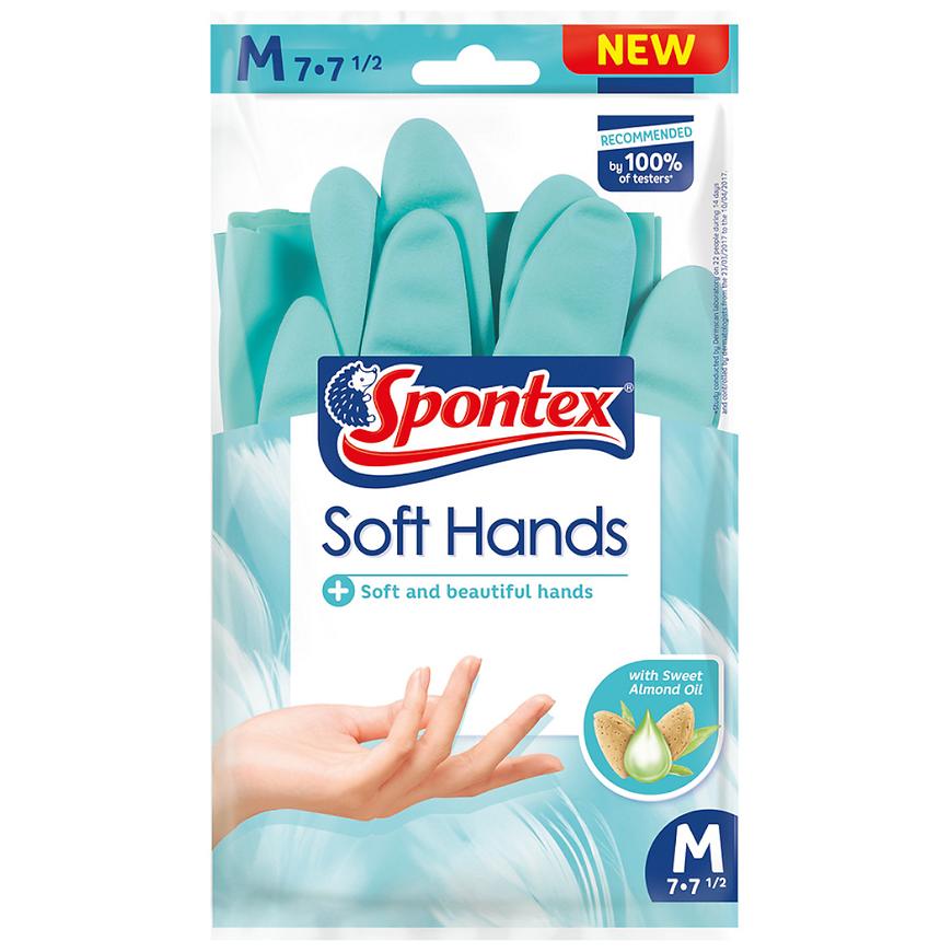 Soft hands rukavice latex z olejkiem migdałowym m 12249 BAMAX