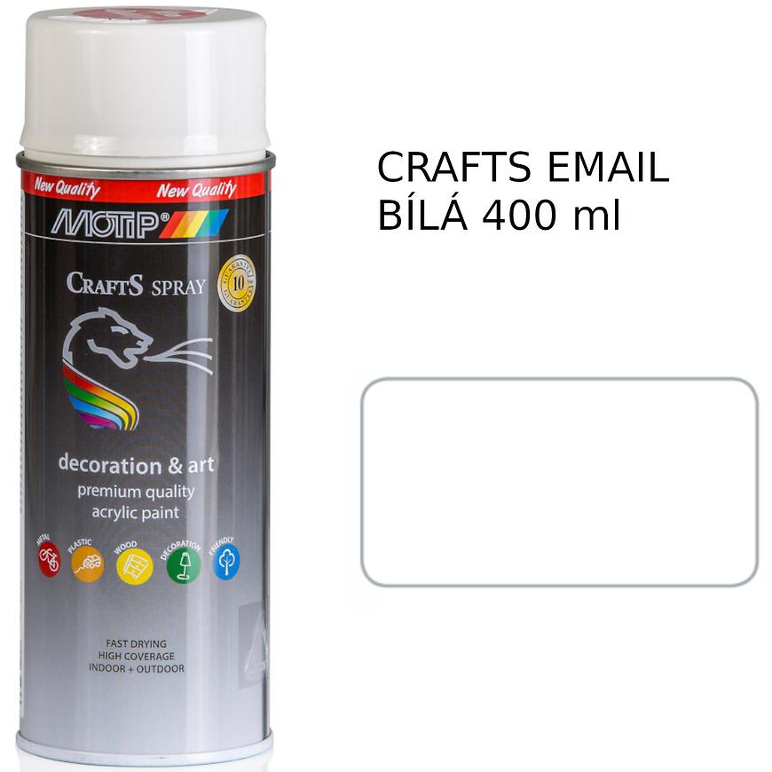Sprej Crafts email do van bílý 400ml MOTIP