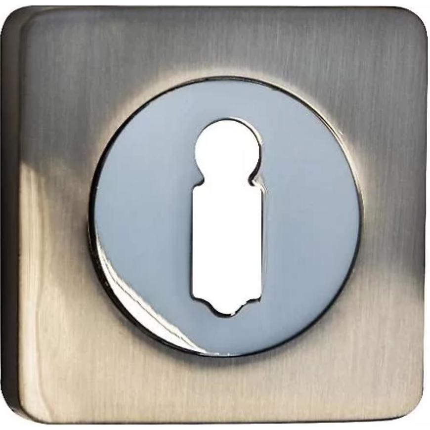 Štít hranatý 2 BB nikl/satén BAUMAX