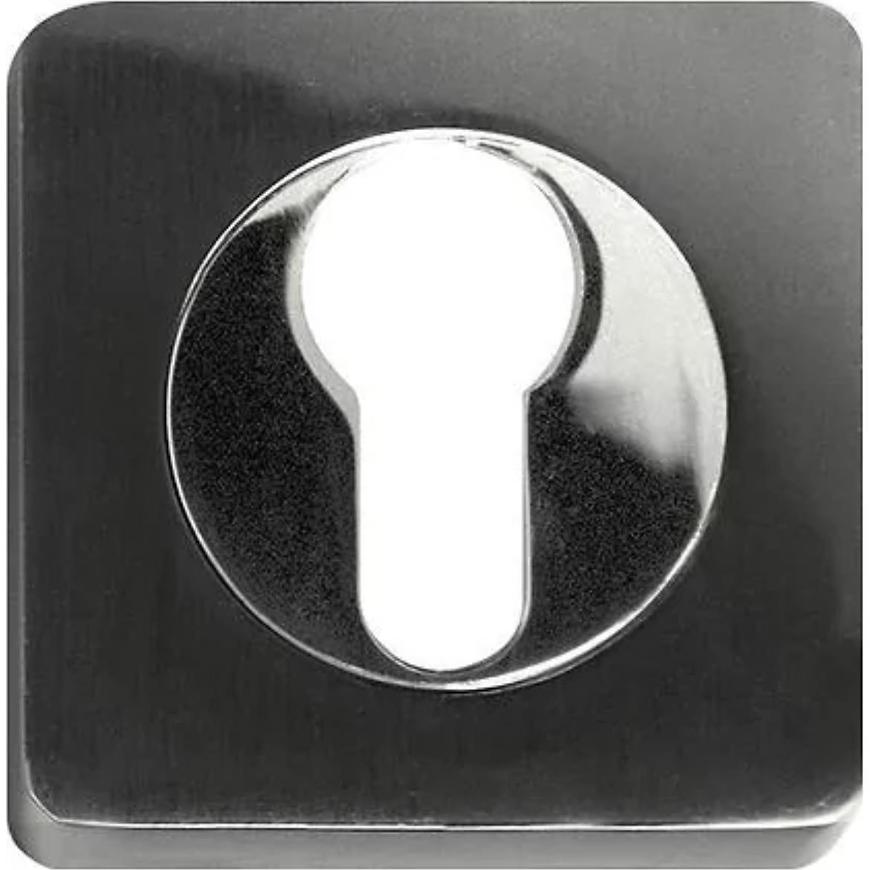 Štít hranatý 2 PZ nikl/černý BAUMAX