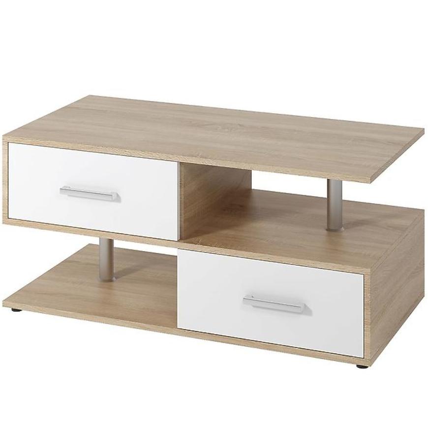 Stolek Wachau 100 cm Dub Sonoma/Bílý BAUMAX