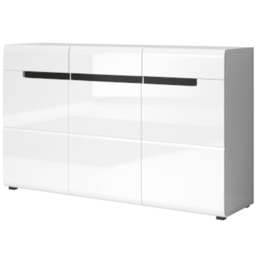 TV Stolek Hector 137cm Bílá Lesk BAUMAX