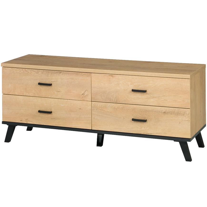 TV Stolek John 121cm Dub Lefkas/Černý BAUMAX