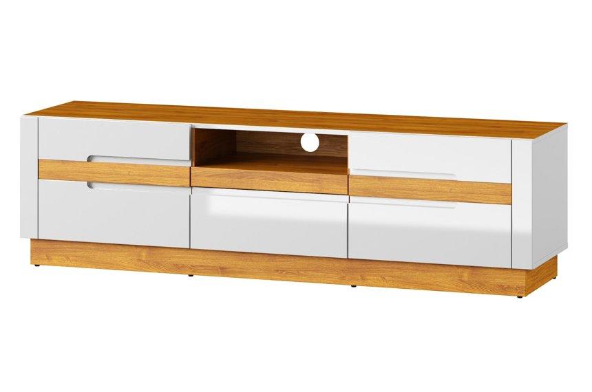 TV Stolek Visio 160 cm Dub Camargue/Bílý BAUMAX