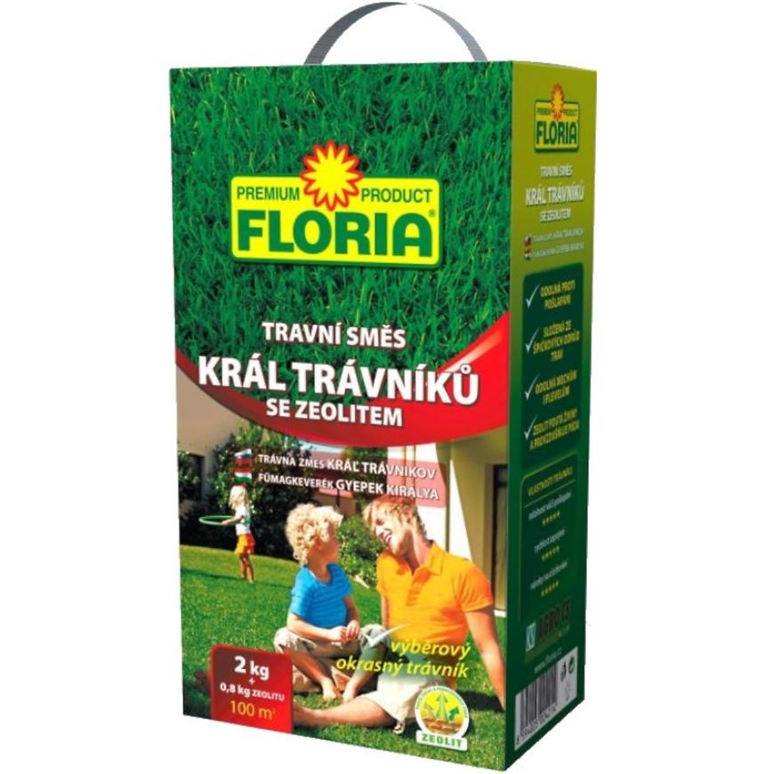 Travní směs Floria král trávníků 2 kg a zeolit 800 g BAUMAX