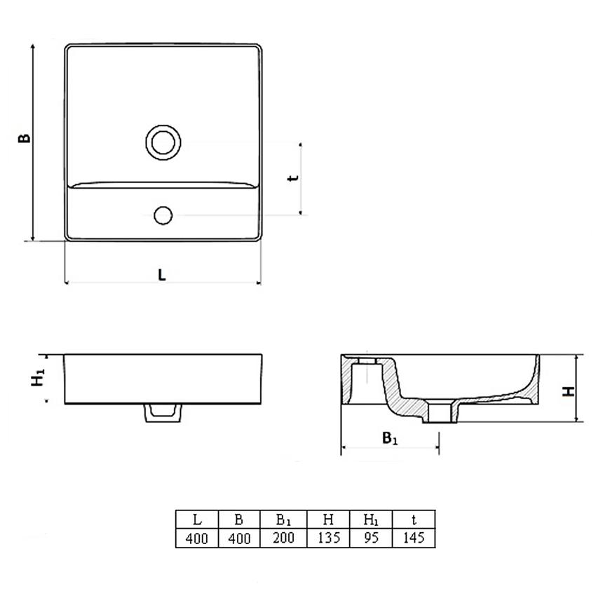 Umyvadlo pro skrinku EBIS 40 BAUMAX