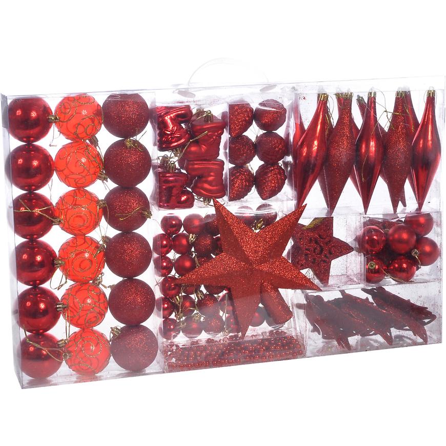 Ván. ozdoby + hvězda na stromeček 100ks BAUMAX