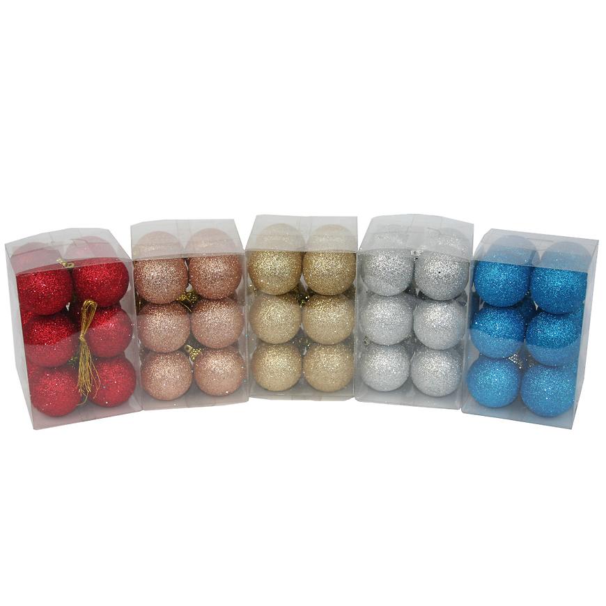 Vánoční 4cm 12ks mix 31109 BAUMAX
