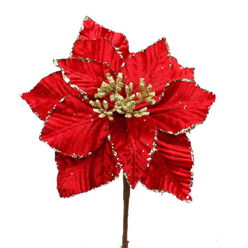 Vánoční růže 26cm 442478 BAUMAX