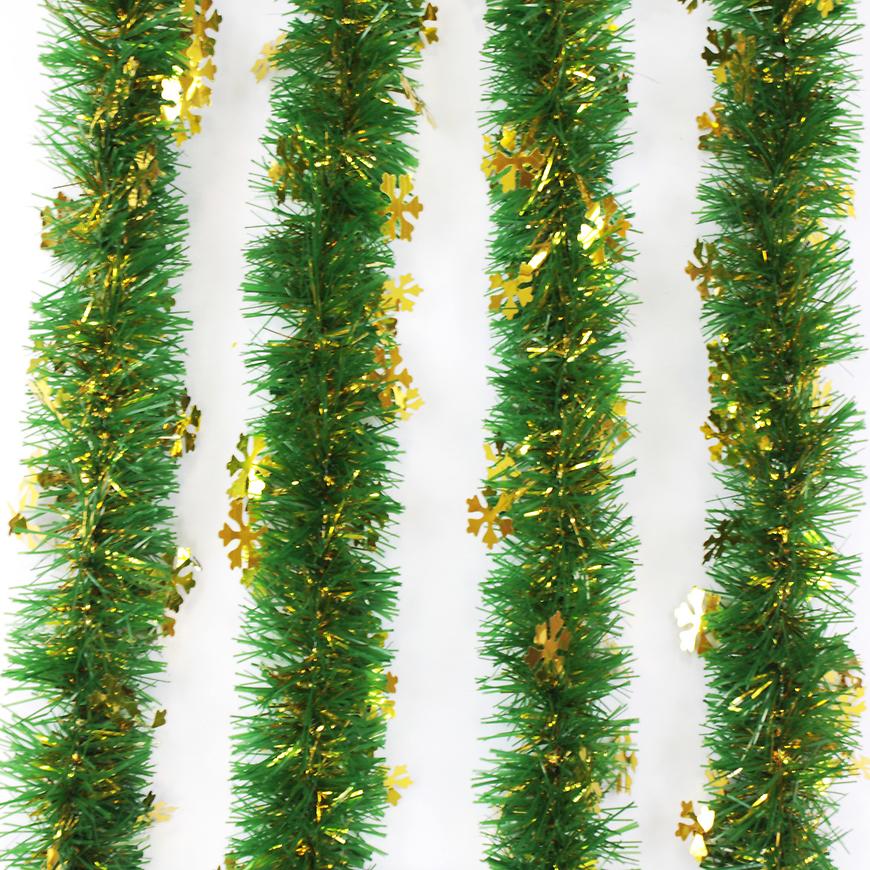 Věnec s aplikacemi o9cm d.2m zelená-zlatá 10521-01 BAUMAX