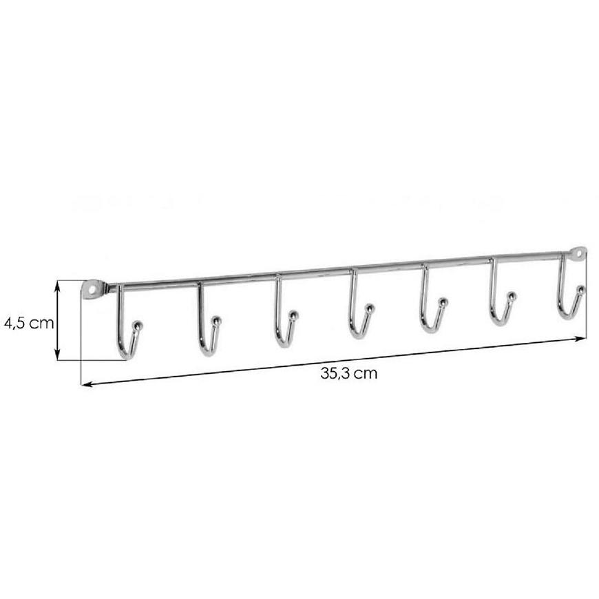 Věšák šroubovací chrom BAUMAX