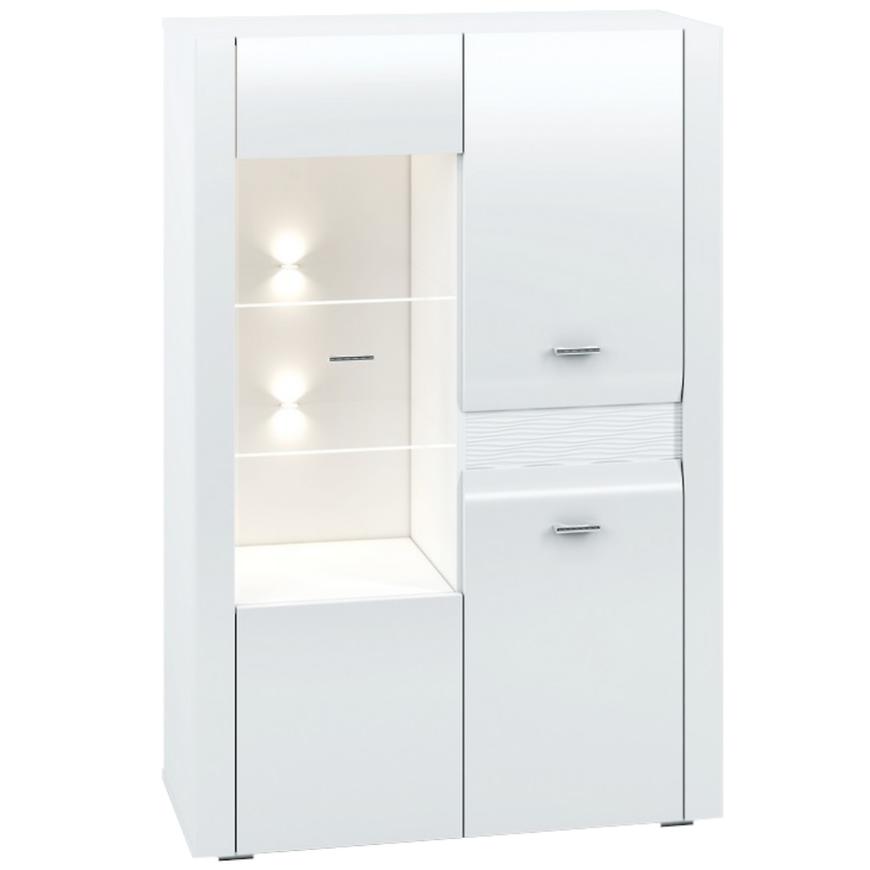 Vitrína Arko 92cm Bílý Lesk BAUMAX