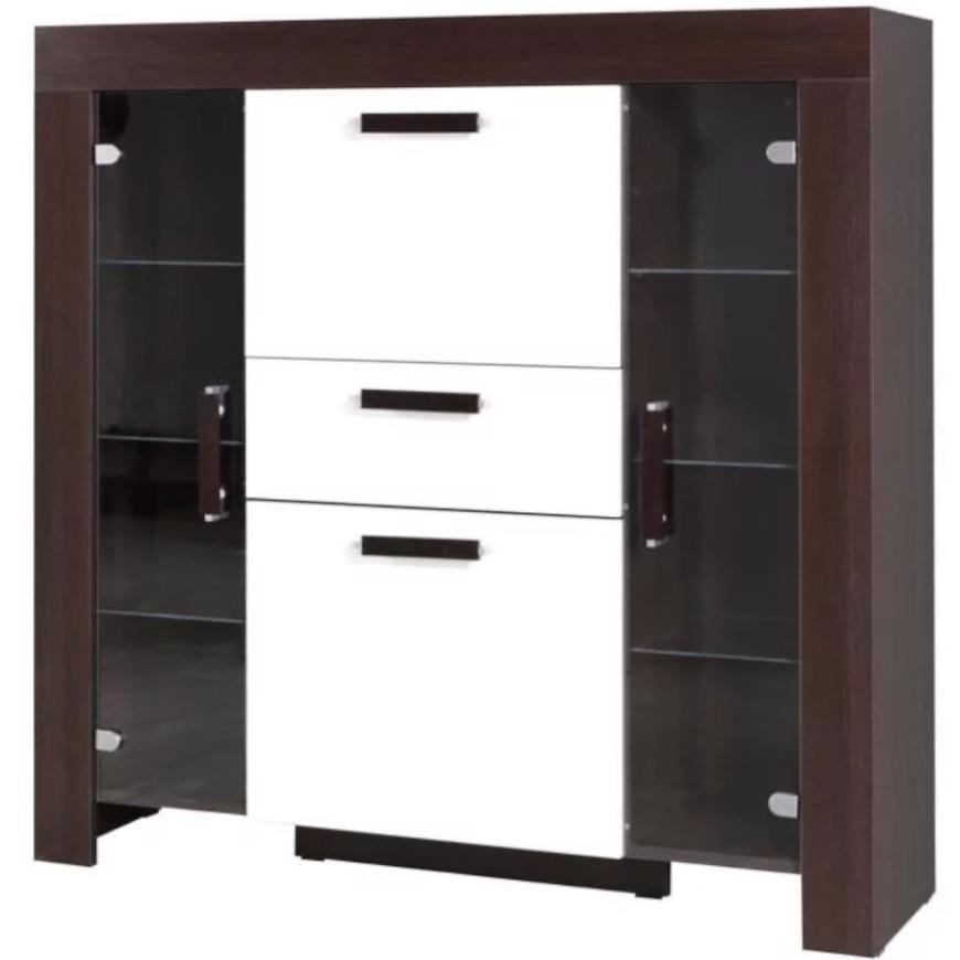 Vitrína Cezar 130 cm Milano/Bílý BAUMAX