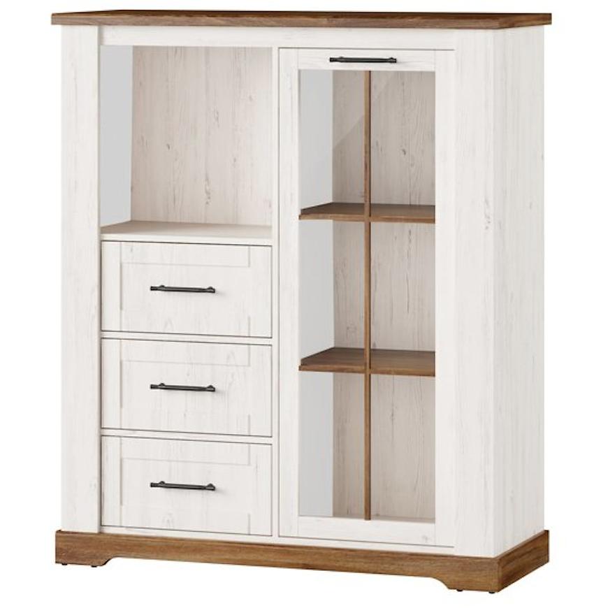 Vitrína Country 116 cm Dub Stirling/Borovice Andersen BAUMAX