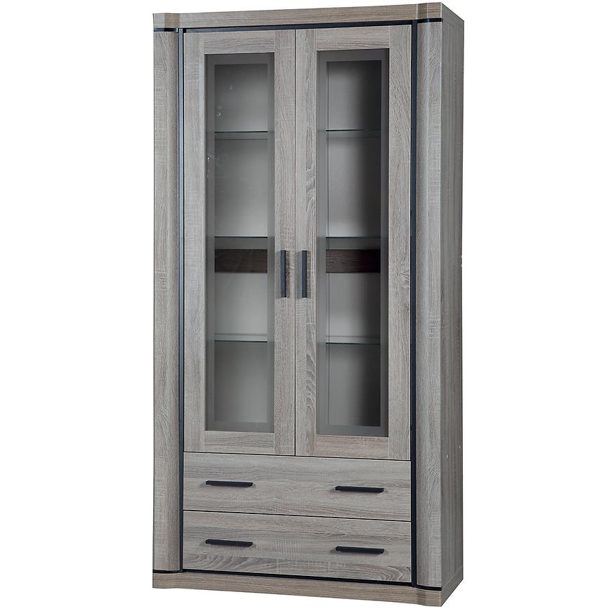 Vitrína Dallas 97cm Dub Lanýž BAUMAX