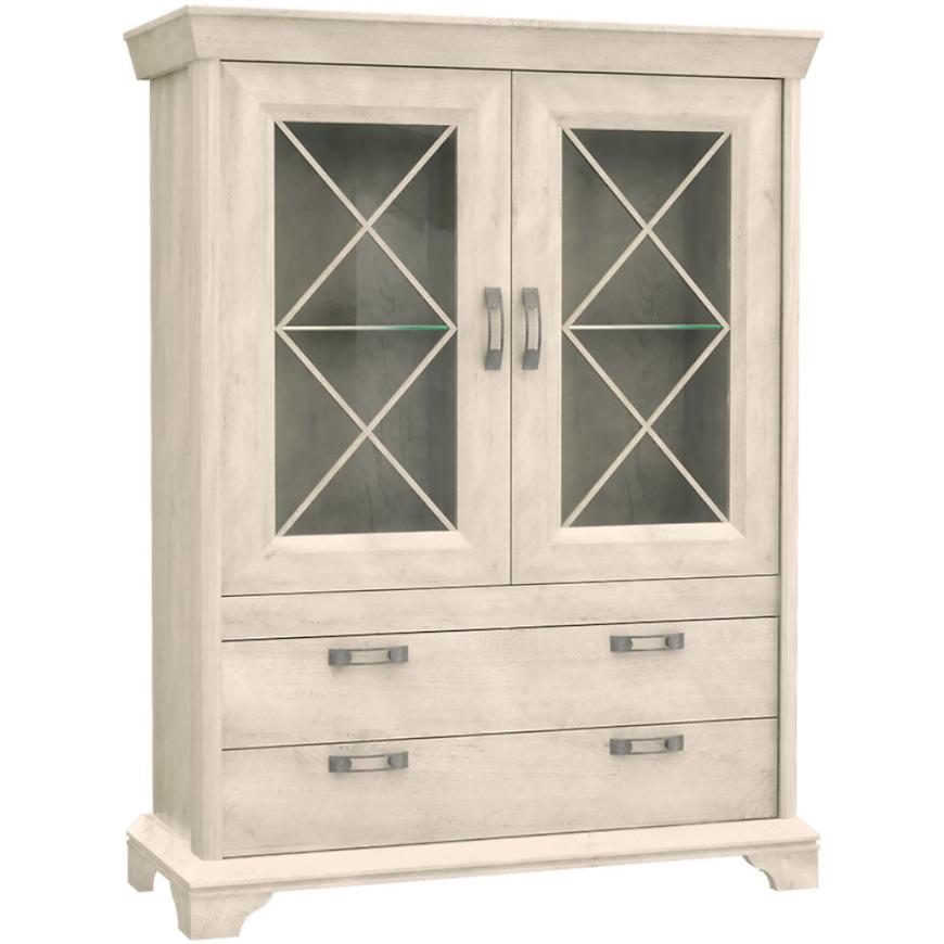 Vitrína Kashmir 123 cm Pina Bílá BAUMAX