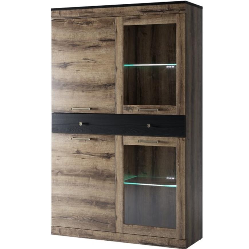 Vitrína Nizka 100cm Jagger Dub Monastery/Černá BAUMAX