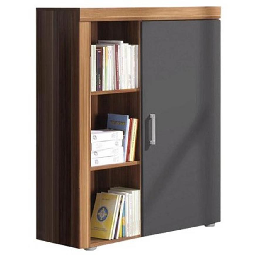 Vitrína + Polička Samba 3 Švestka/Grafit BAUMAX