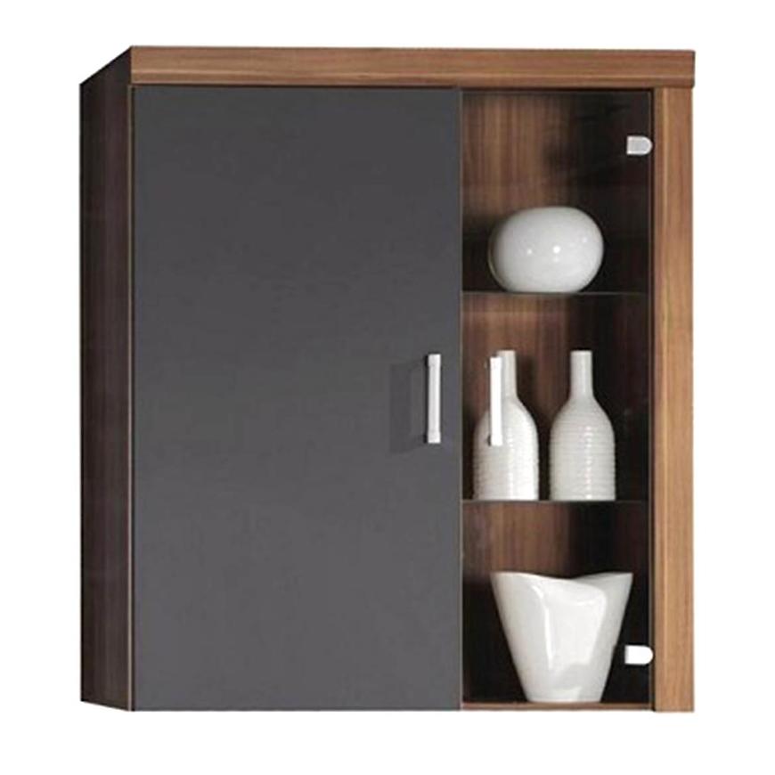 Vitrína Skło Samba 4 Švestka/Grafit BAUMAX