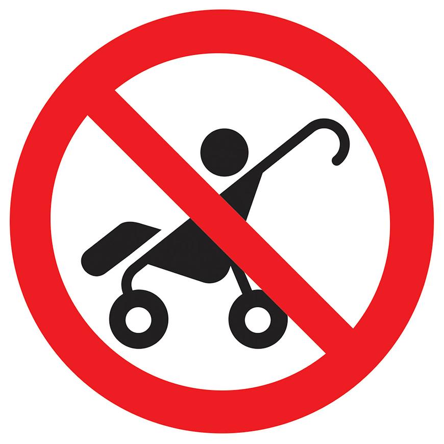 Zákaz kočárků - symbol BAUMAX