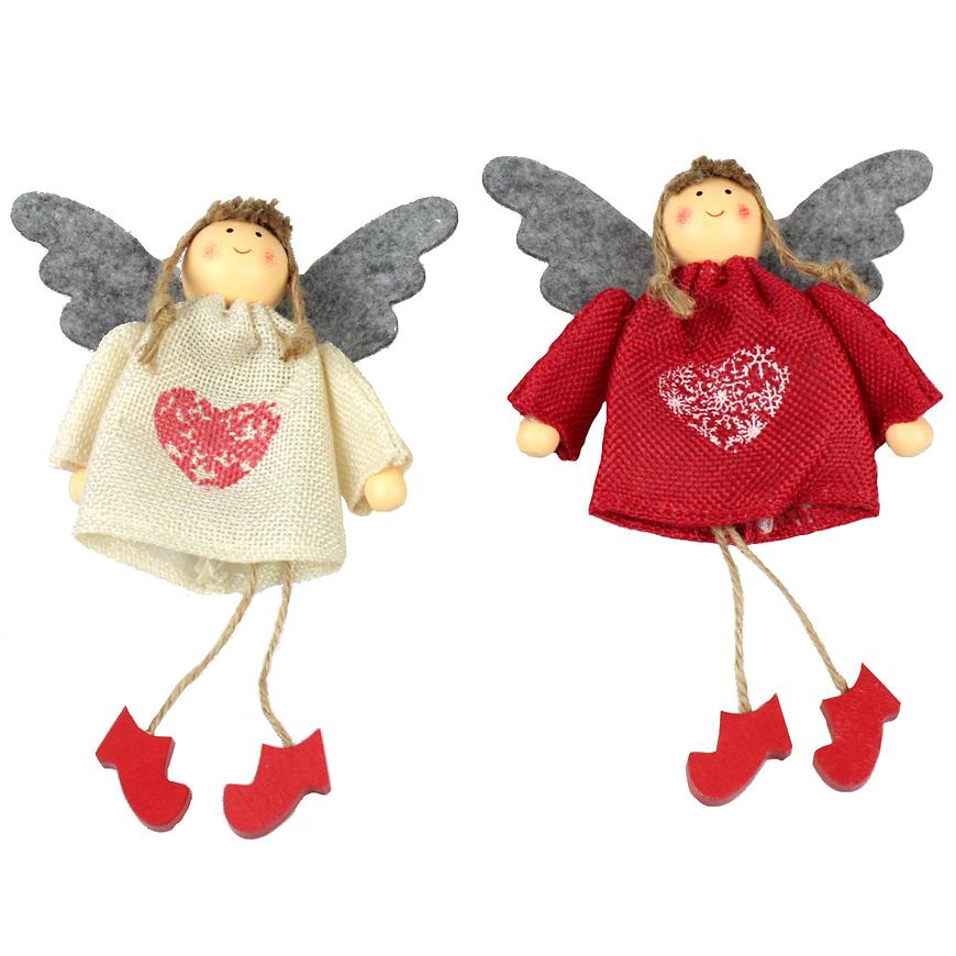 Závěsná dekorace anděl 18cm mix 34621 BAUMAX