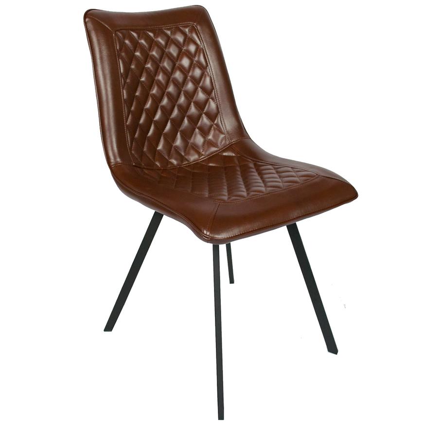 Židle Dublin 2 Ekokůže Hnědá BAUMAX