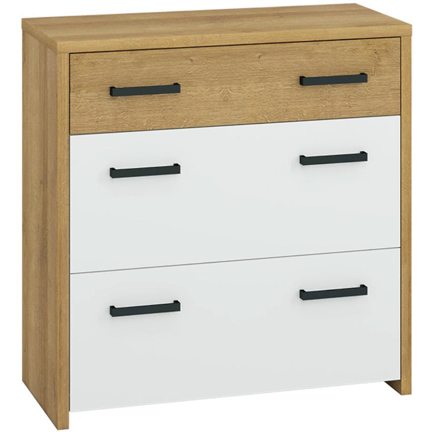 Botnik Gloss 92cm Bílý Lesk/Dub Riviera BAUMAX