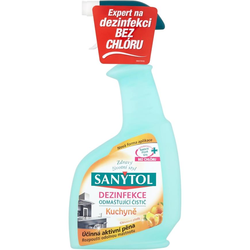 Dezinfekce čistič Sanytol odmašťující kuchyně citrusové plody 500 ml SANYTOL