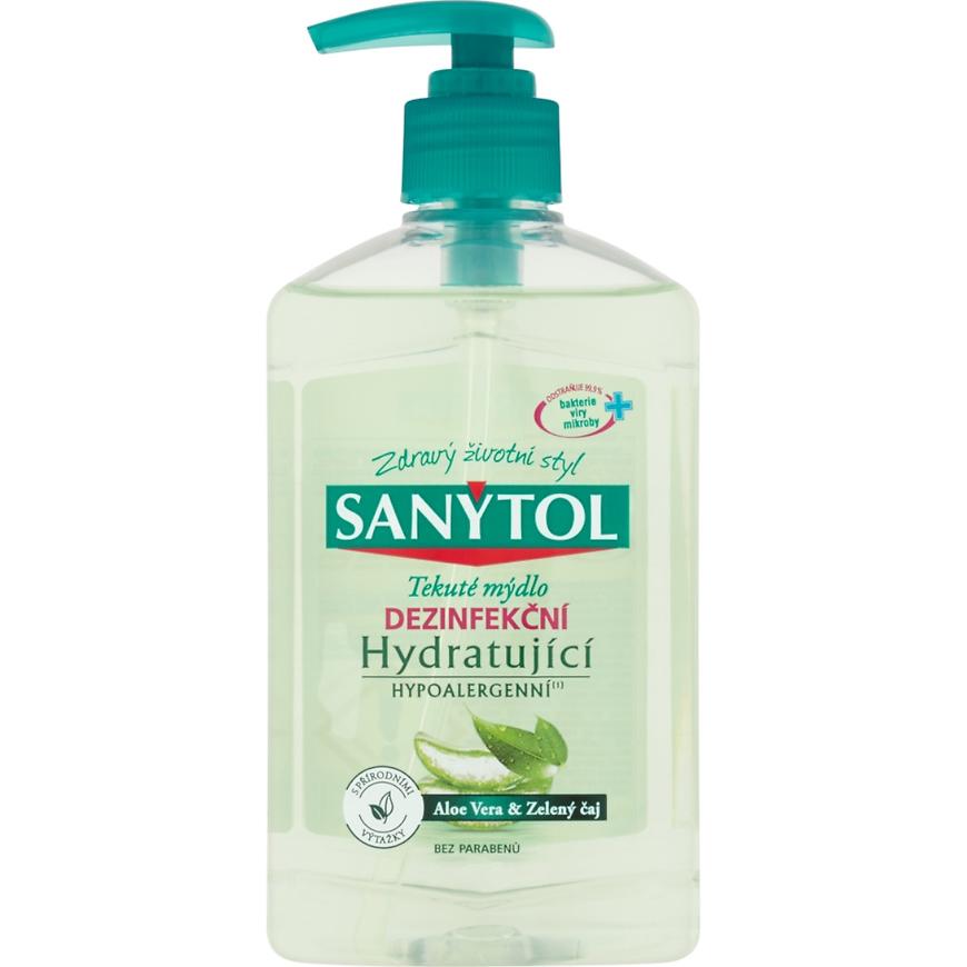 Dezinfekční tekuté mýdlo Sanytol hydratující aloe vera & zelený čaj 250 ml SANYTOL