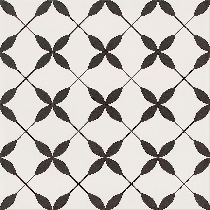 Dlažba Clover black pattern 29