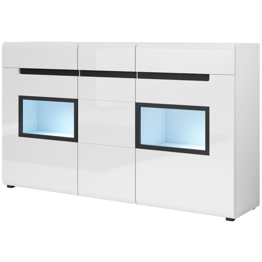 Komoda Hector160cm Bílá Lesk BAUMAX