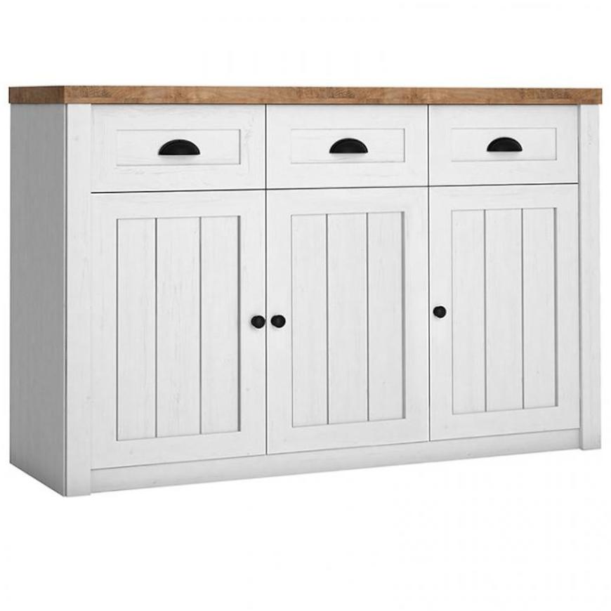 Komoda Prowansja 130cm Borovice Andersen/Dub Lefkas Tmavě