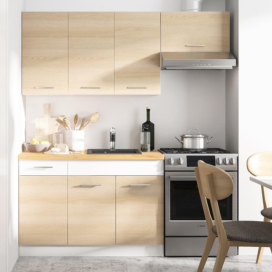 Kuchyňská linka Ferrum 180cm Bila/Dub Lindberg BAUMAX