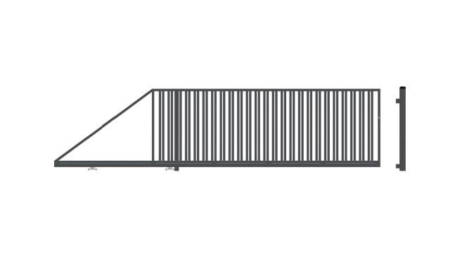 Posuvná brána BELFAST levá 149X400 W4028 BAUMAX